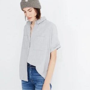 Madewell Oversize Gray Button Down